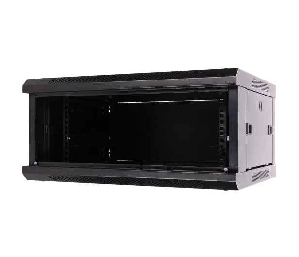 Extralink Szafka wisząca rack 4U 600x450 czarna szklane drzwi EX.2886 - 484910 - zdjęcie 4